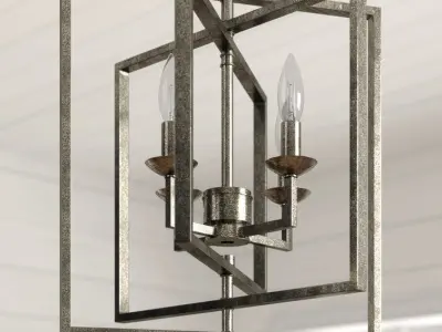 Zoe Light Geometric Chandelier 3D model