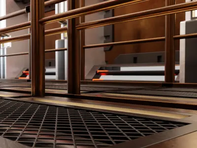 Sci Fi Corridor  Low-poly 3D model