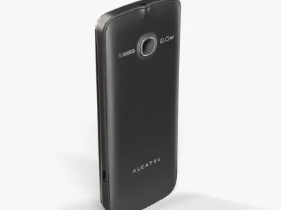 Alcatel One Touch 2005 Anthracite Low-poly 3D model