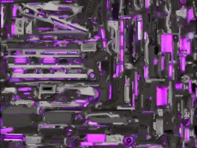 Sci-Fi Plasma Energy Rifle 3D Model Cosmic Assault Weapon Low-poly 3D model