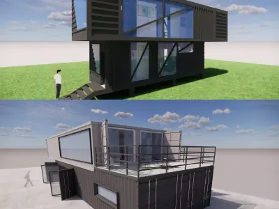 Container coffee shop-3 3D model