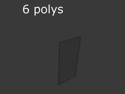 low poly door Low-poly 3D model