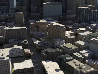 City 40 Low-poly 3D model