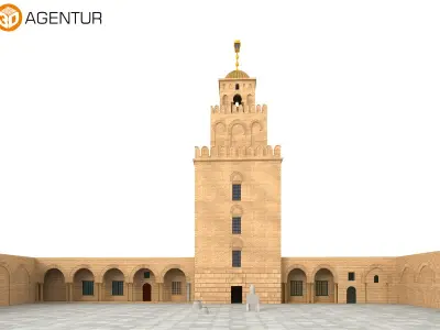 Great Mosque of Kairouan Tunisia 3D model