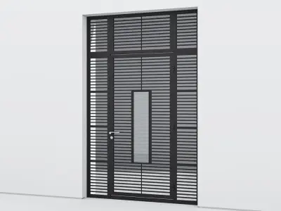 Aluminium door 75 3D model
