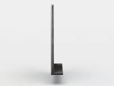 Window tv stand in stainless steel Low-poly 3D model