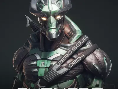 SHINOBI HIGHPOLY STL souls character art 3D print model