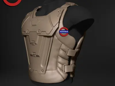 Sci fi character Torso armour v8 highpoly zbrush 3D model