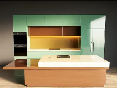 73-Kitchen1 glossy 7 3D model