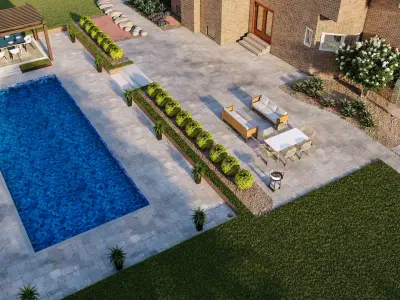 3d model residence landscape and design sketchup with lumion  3D model