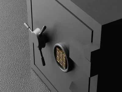 Metal Safe  Low-poly 3D model