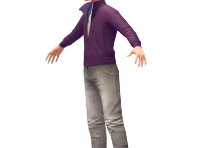 Cartoon Low Poly Style Avatar 019 Low-poly 3D model