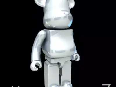 Silver Bear Brick 3D model