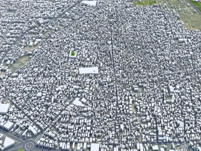 Bahawalpur Pakistan 25km AI Low-poly 3D model