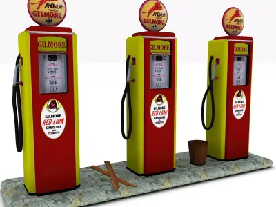 Gas Pump Gilmore 3d model 3D model