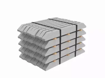 Stacked Concrete Spur Slabs 3D model purchase