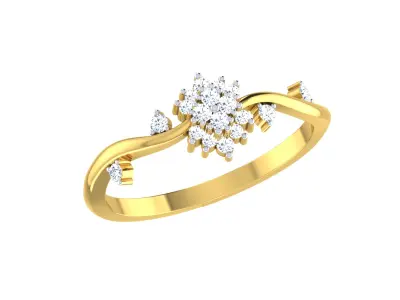 Women Ring Render 3dm STL OBJ FBX Details 3D print model