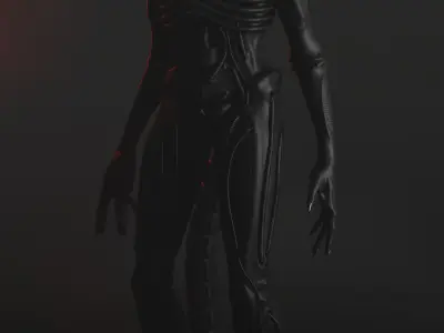 xenomorph drone Low-poly 3D model