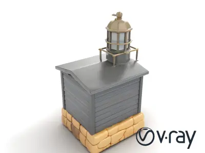 Weathered Lighthouse Architectural model pack Low-poly 3D model