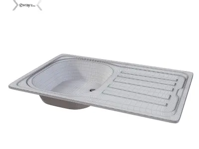 sinka stainless steel kitchen sink 3D model
