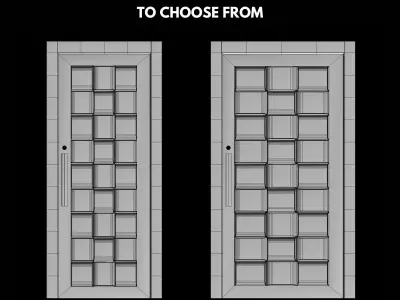 Modern Door Window Collection 3D model
