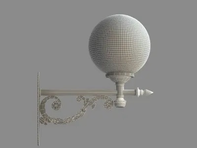 Classic Street Wall Lantern 3 3D model