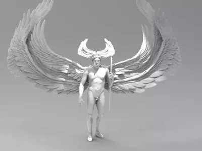 Heavens messenger Statue 3D model