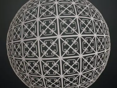 White Iron Bars Transparent PBR Seamless Texture