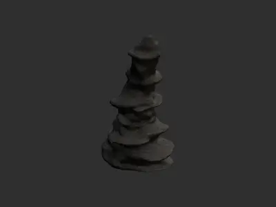 Cave Rock 02 - Base Low-poly 3D model