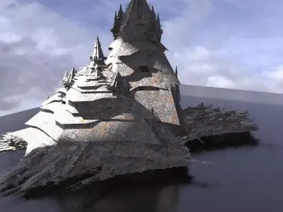 New Egypt Pyramid City Tower city 4  3D model