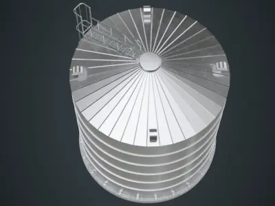 Silo 1A Low-poly 3D model