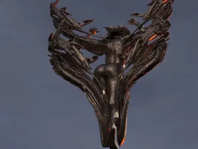 Underworld Statue Baroque  3D model