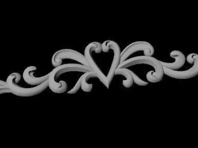 dekor spiral wand 3D model
