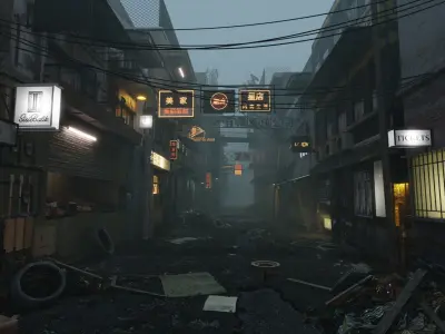 Abandoned town 3D model