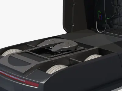  Tesla Semi Electric Truck White 