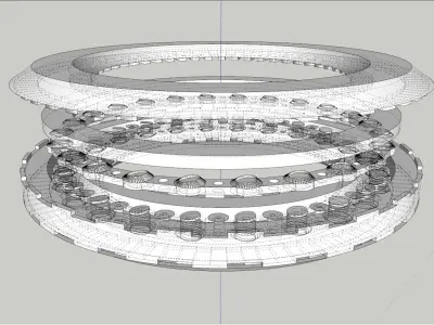 Viman ring with hole in middle 3D model