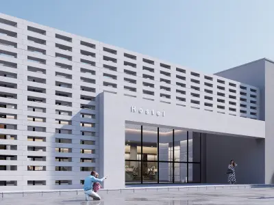 hostel Low-poly 3D model