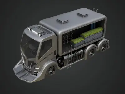 Futuristic Landscaping Truck 3D model