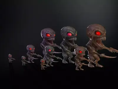 Minimonster1Pack1 Low-poly 3D model