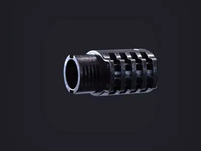 Muzzle brake industrial part  3D model