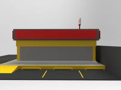 Oxxo - Convenience Store 3D model
