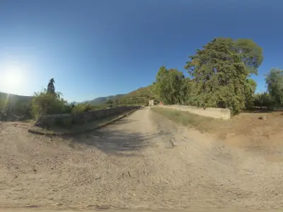 Hdri - Trail Trees And Mountains Texture