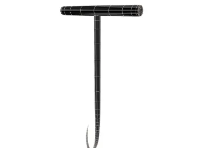 Bale Hook v1 001 Low-poly 3D model