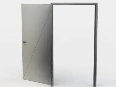 Door rusty - rusty Low-poly 3D model