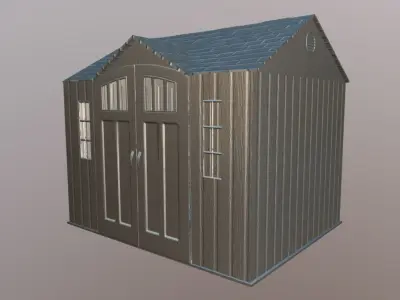 Small garden shed cabin 3D model
