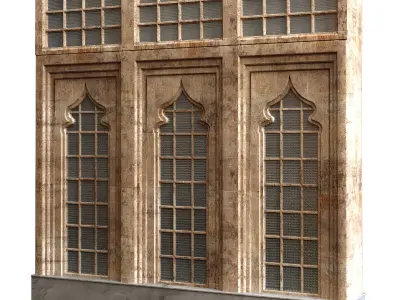 old turkish door set 134 Low-poly 3D model