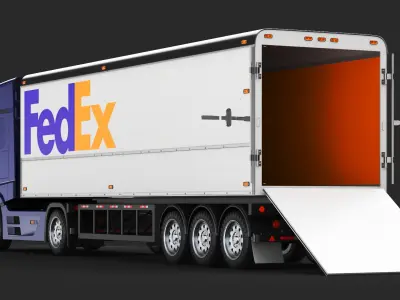  Detailed Large Fedex Truck 