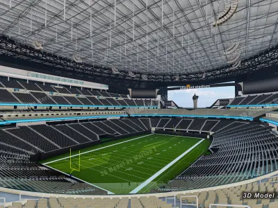Allegiant Stadium  Las Vegas-Nevada USA Low-poly 3D model