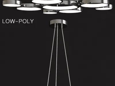 Chandelier Lightstar Unitario 763010 low poly 3d model Low-poly 3D model