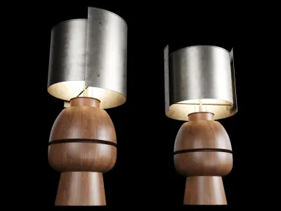 Chios Oak Two Lamp Low-poly 3D model